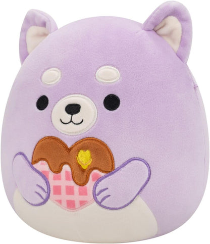 Squishmallows Original 7.5-Inch Hoyt the Lavender Shiba Inu - Valentine's Plush