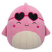 Squishmallows Original 7.5-Inch Val the Pink Whale with Heart Sunglasses - Valentine's Plush