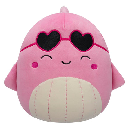Squishmallows Original 7.5-Inch Val the Pink Whale with Heart Sunglasses - Valentine's Plush