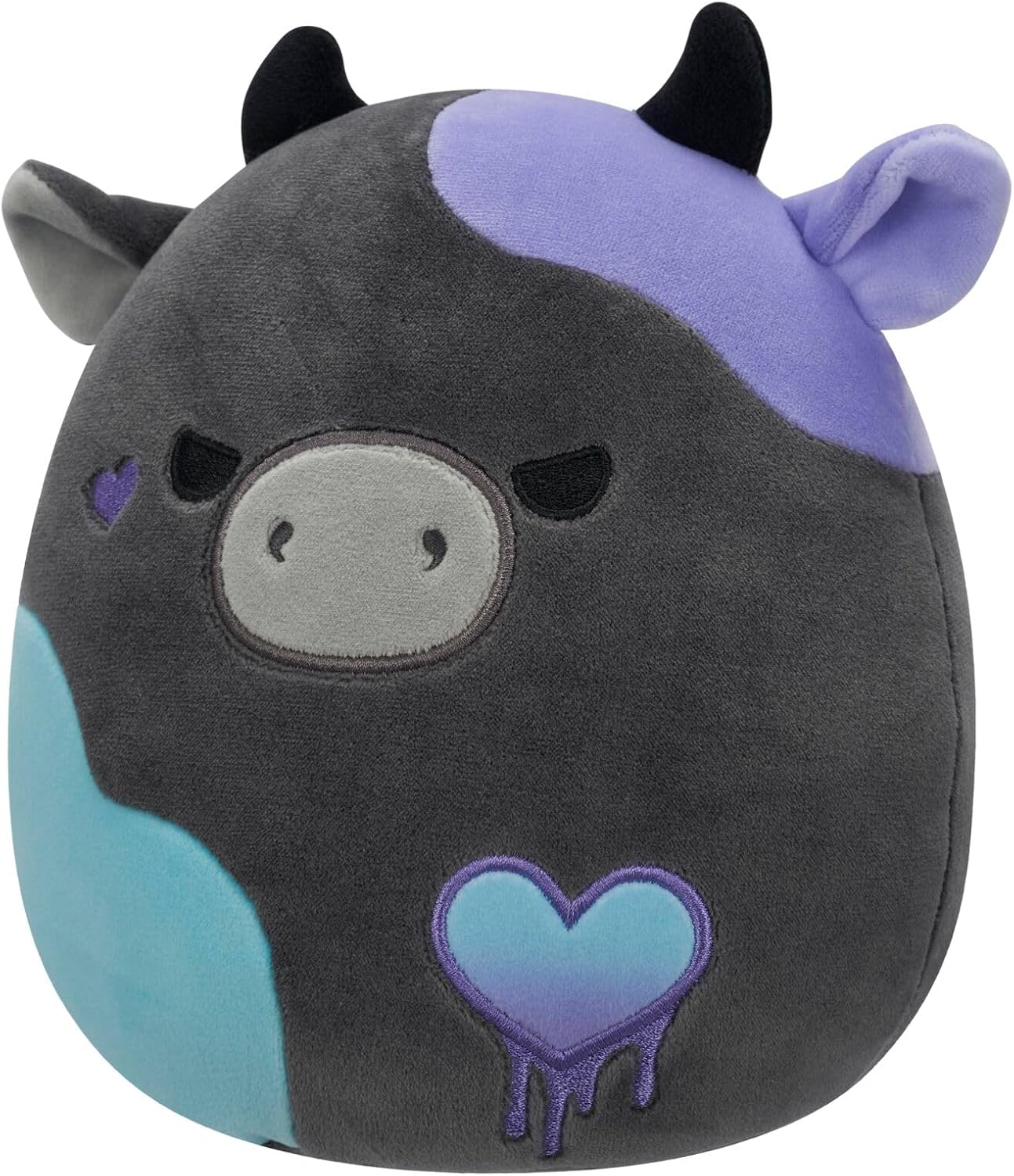 Squishmallows Original 7.5-Inch Smithereens the Charcoal Cow - Valentine's Plush