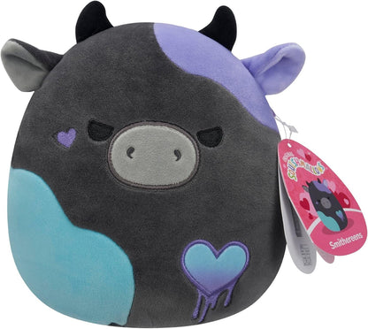 Squishmallows Original 7.5-Inch Smithereens the Charcoal Cow - Valentine's Plush