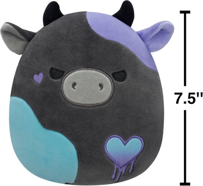 Squishmallows Original 7.5-Inch Smithereens the Charcoal Cow - Valentine's Plush