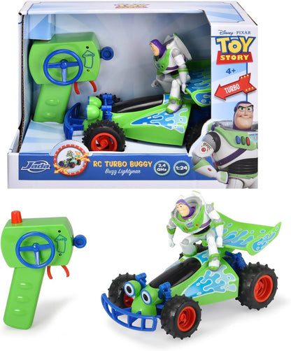 Jada Toys Disney Pixar Toy Story 4 Turbo Buggy W/Buzz Radio Control Vehicle, 2.4 Ghz, 1: 24