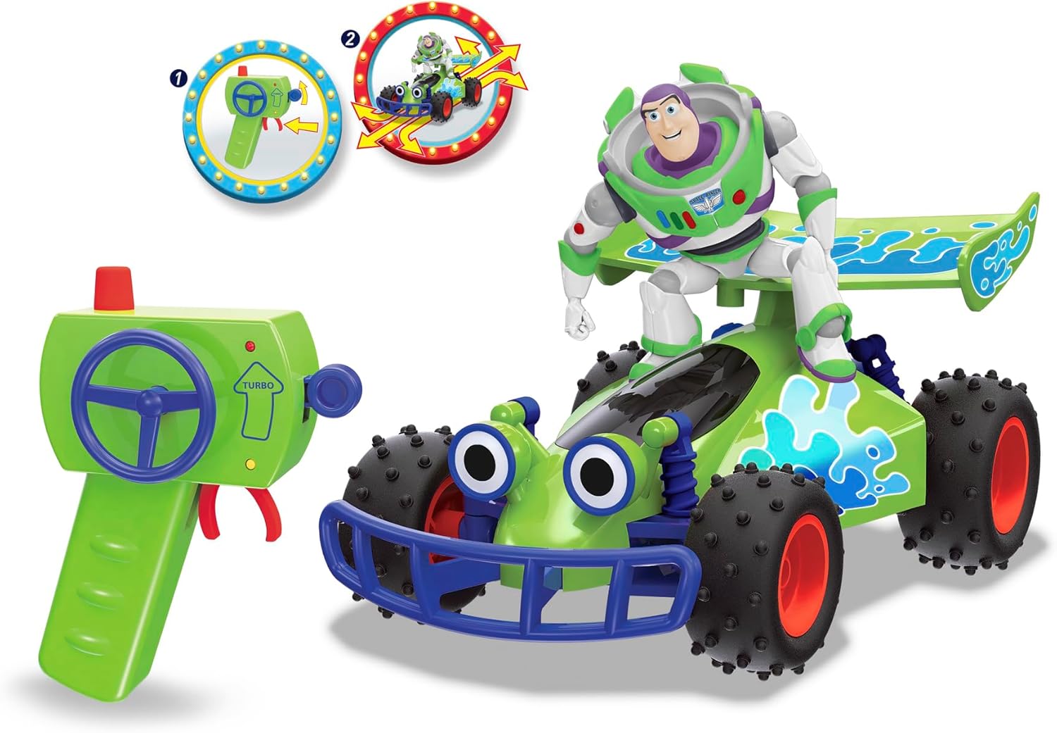 Jada Toys Disney Pixar Toy Story 4 Turbo Buggy W/Buzz Radio Control Vehicle, 2.4 Ghz, 1: 24