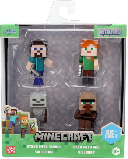 MINECRAFT 2.5 INCH diecast figure 4-PACK (WAVE 4) display, play and collect for fans