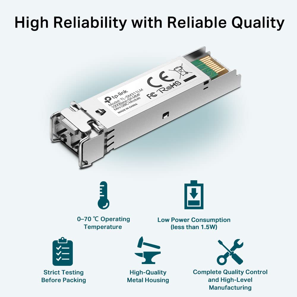 TP-Link MiniGBIC Module,IEEE 802.3z, CSMA/CD, TCP/IP,Wave Length 850nm, 3.3V Power Supply, 1.25 Gbps, 9/125 um Single-mode (SM311LM)