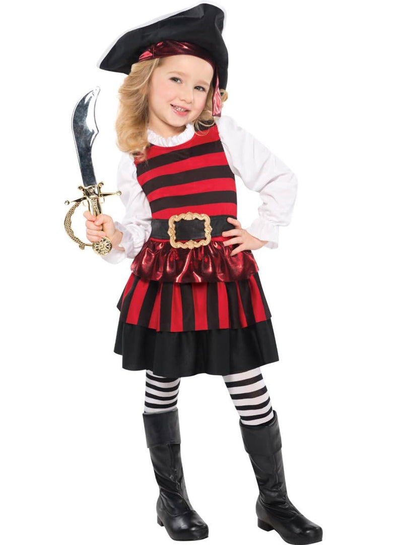 amscan Child Girls Little Lass Pirate Book Day Week Fancy Dress Costume