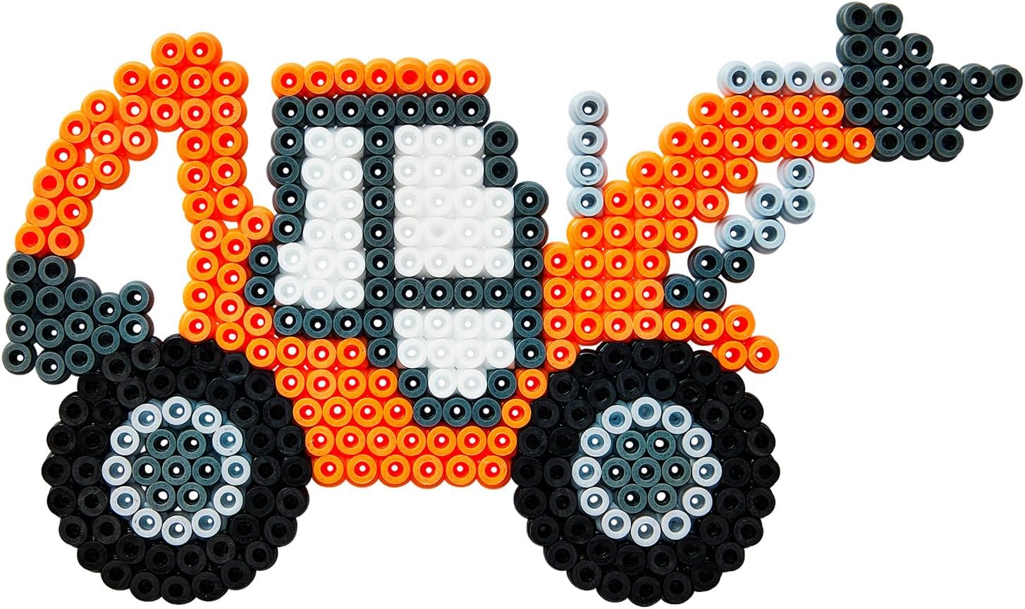 Hama Beads | Approx. 4.000 Cuentas, 1 Tablero de Camiones No. 314, 12 Soportes de Cuentas, Hoja de diseño Impreso a Color, Instrucciones y Papel de Ironing.