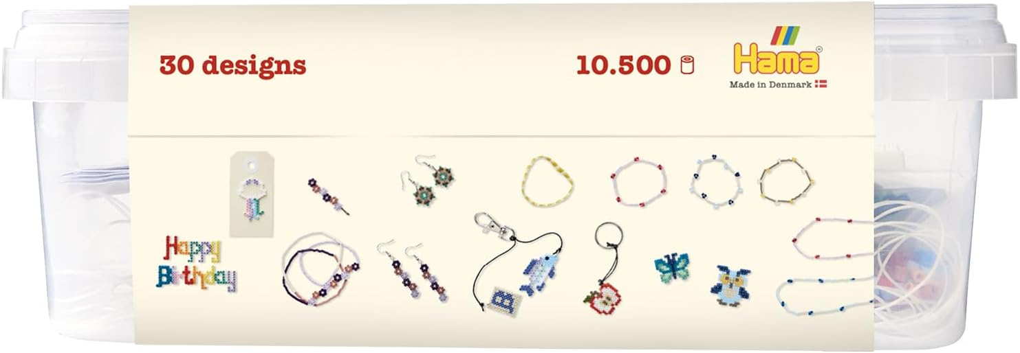 Hama - Mini Beads And Pegboards In Bucket, Jewelry (385404)