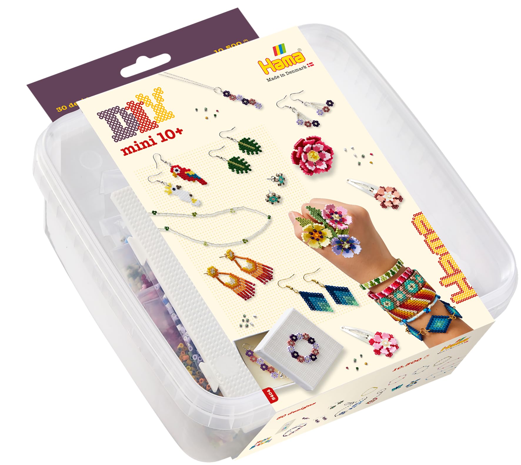 Hama - Mini Beads And Pegboards In Bucket, Jewelry (385404)