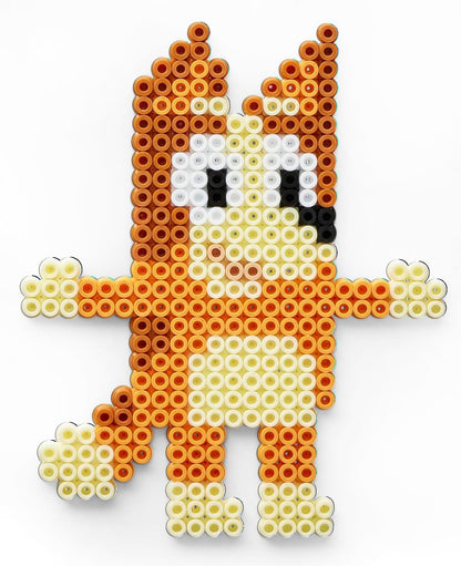Hama Bluey Gift Box, Iron on Fuse Bead Set, 4000 Beads with 2 Square Pegboards, Design Sheet and Instructions, Ages 5+, Arts and Crafts for Children