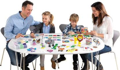 HAMA – Coffret perles à repasser Bluey – 2000 perles midi 5 mm – Plaque carrée, modèles personnages Bluey et papier – Loisirs créatifs enfants dès 5 ans