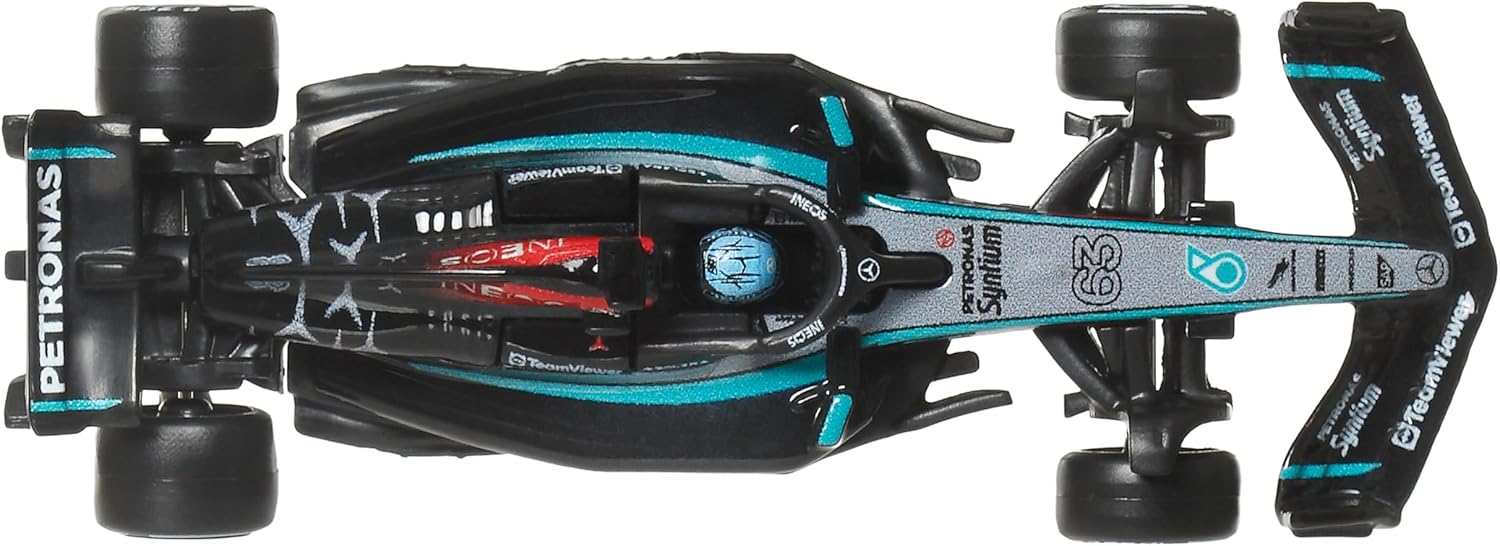 Hot Wheels Mercedes-Benz AMG F1 Team 2024 Formule 1 modelauto - George Russell 63 - De cast schaal 1:64 - lengte 8 cm - JBM18