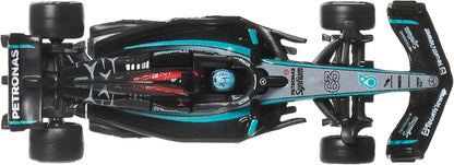Hot Wheels Mercedes-Benz AMG F1 Team 2024 Formule 1 modelauto - George Russell 63 - De cast schaal 1:64 - lengte 8 cm - JBM18