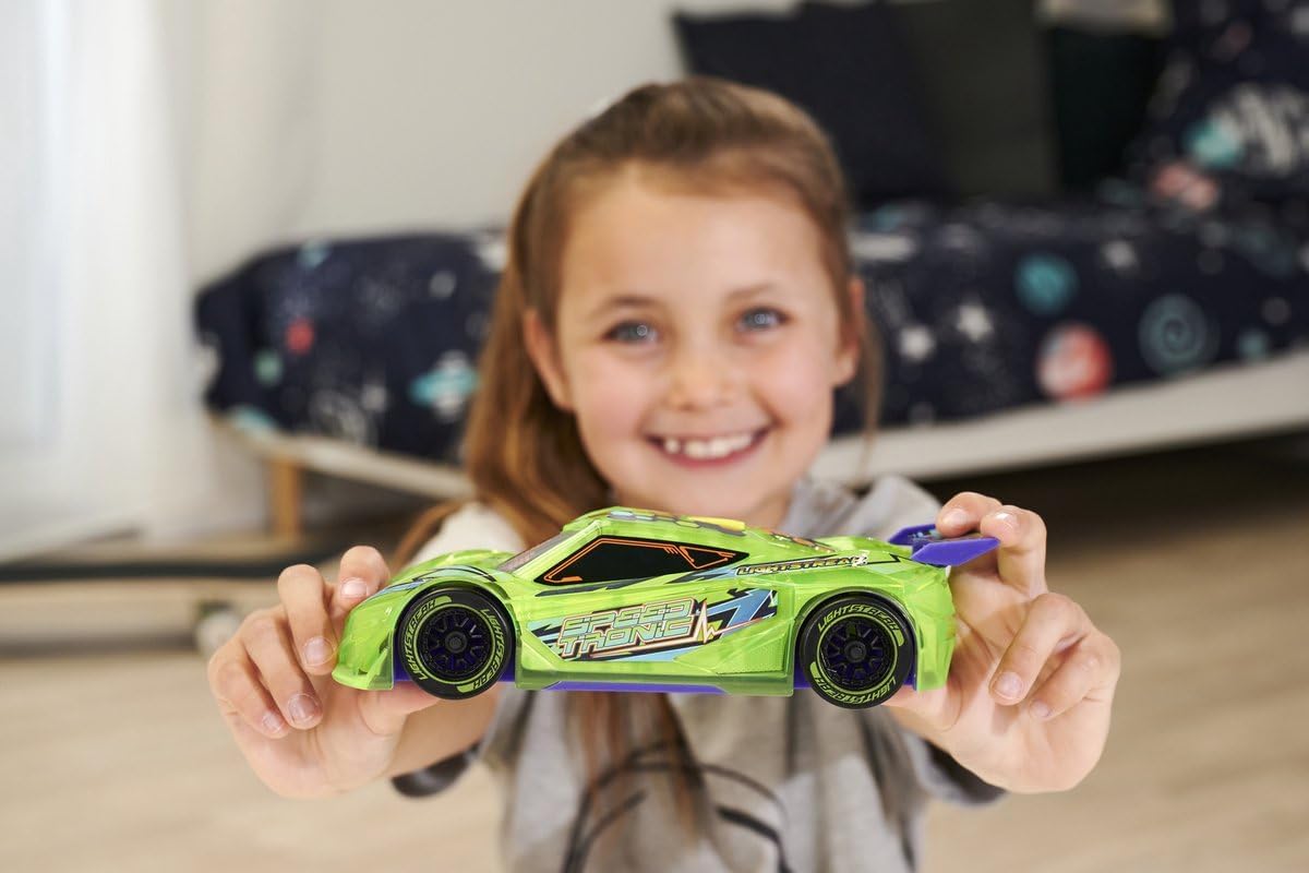 Dickie Toys Speed Tronic Speelgoedauto, knipperlichten, muziek, Auto Streets N BEATZ wrijvingsmotor, 20 cm, inclusief batterijen, voor jongens en meisjes vanaf 3 jaar (203763009