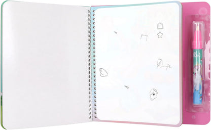 Depesche 14085 Ylvi Aqua Magic Book - Colouring Book with 5 Pages of Magic Unicorn Motifs for Colouring with Water, Includes Water Pen for Refilling