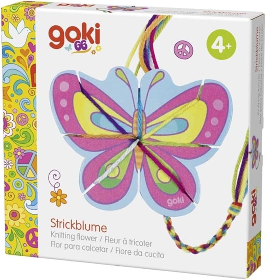 Goki knitting toy flower and butterfly creative handicraft