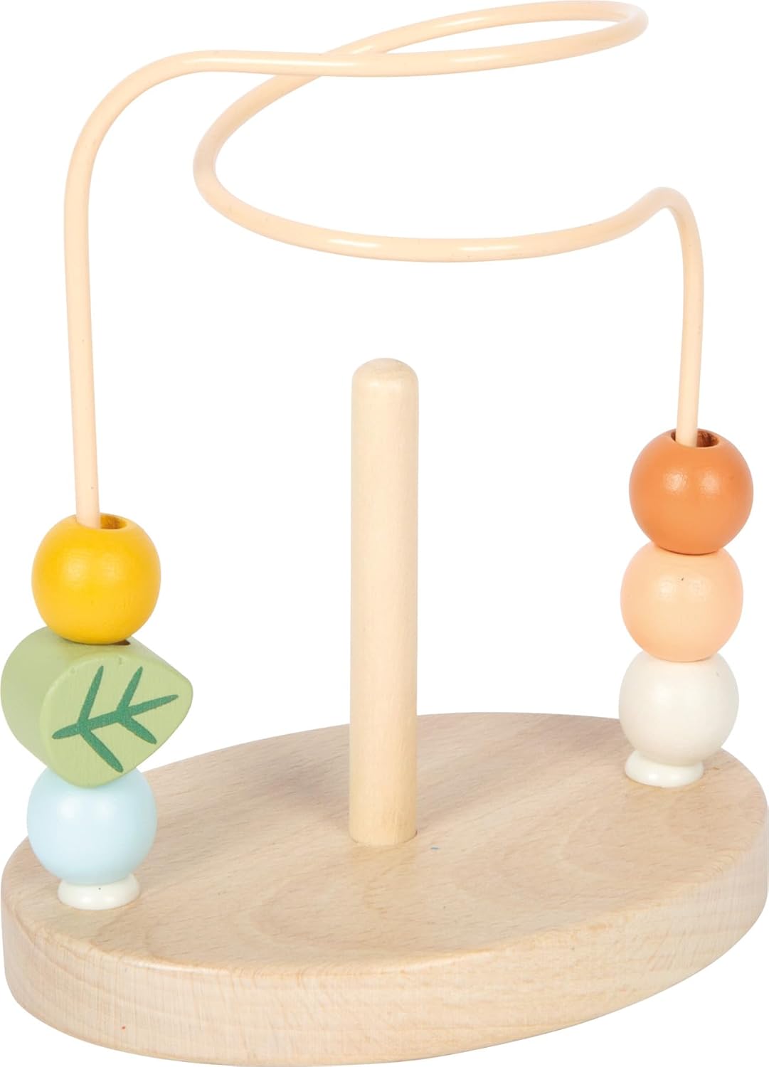 small foot Bead Maze Little Friends, hout, hoogwaardig motorisch speelgoed met stapelspeelgoed, voor kinderen vanaf 12 maanden, 12719