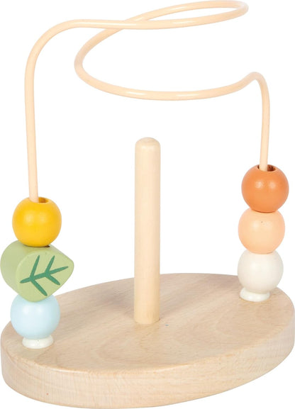 small foot Bead Maze Little Friends, hout, hoogwaardig motorisch speelgoed met stapelspeelgoed, voor kinderen vanaf 12 maanden, 12719