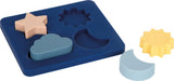 small foot siliconen puzzel, 4 stuks, BPA-vrij, motorisch stapelbaar waterspeelgoed voor baby's vanaf 1 jaar, 12752