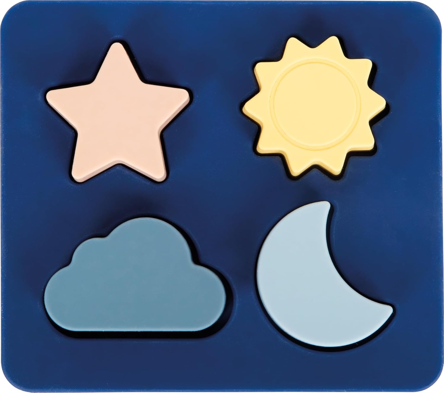 small foot siliconen puzzel, 4 stuks, BPA-vrij, motorisch stapelbaar waterspeelgoed voor baby's vanaf 1 jaar, 12752