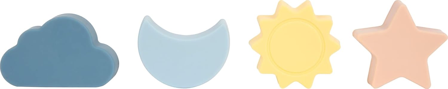 small foot siliconen puzzel, 4 stuks, BPA-vrij, motorisch stapelbaar waterspeelgoed voor baby's vanaf 1 jaar, 12752