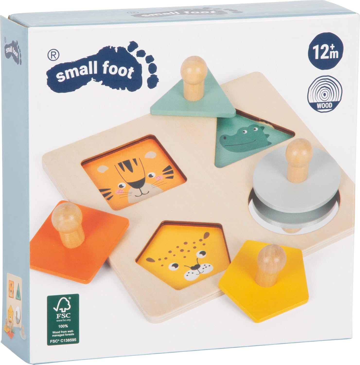 Small Foot - Small Foot - Houten Vormen Montessori Puzzel FSC