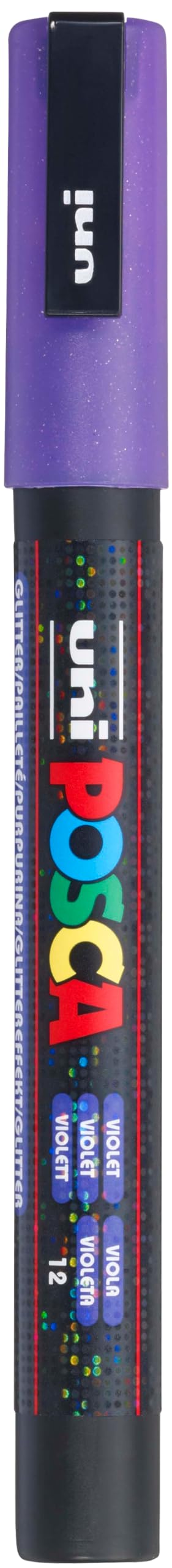 Uni Posca - Uni Posca PC3M Verfmarker Glitter Paars- ronde punt tot 13 mm
