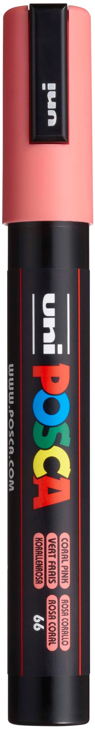 Uni Posca - Uni Posca Verfmarker PC5M Koraalroze - conische punt 25 mm