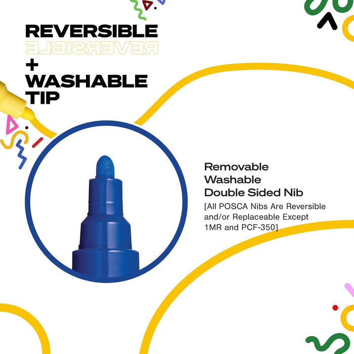 Uni Posca - Uni Posca Verfmarker PC5M Neon Rood - conische punt 25 mm