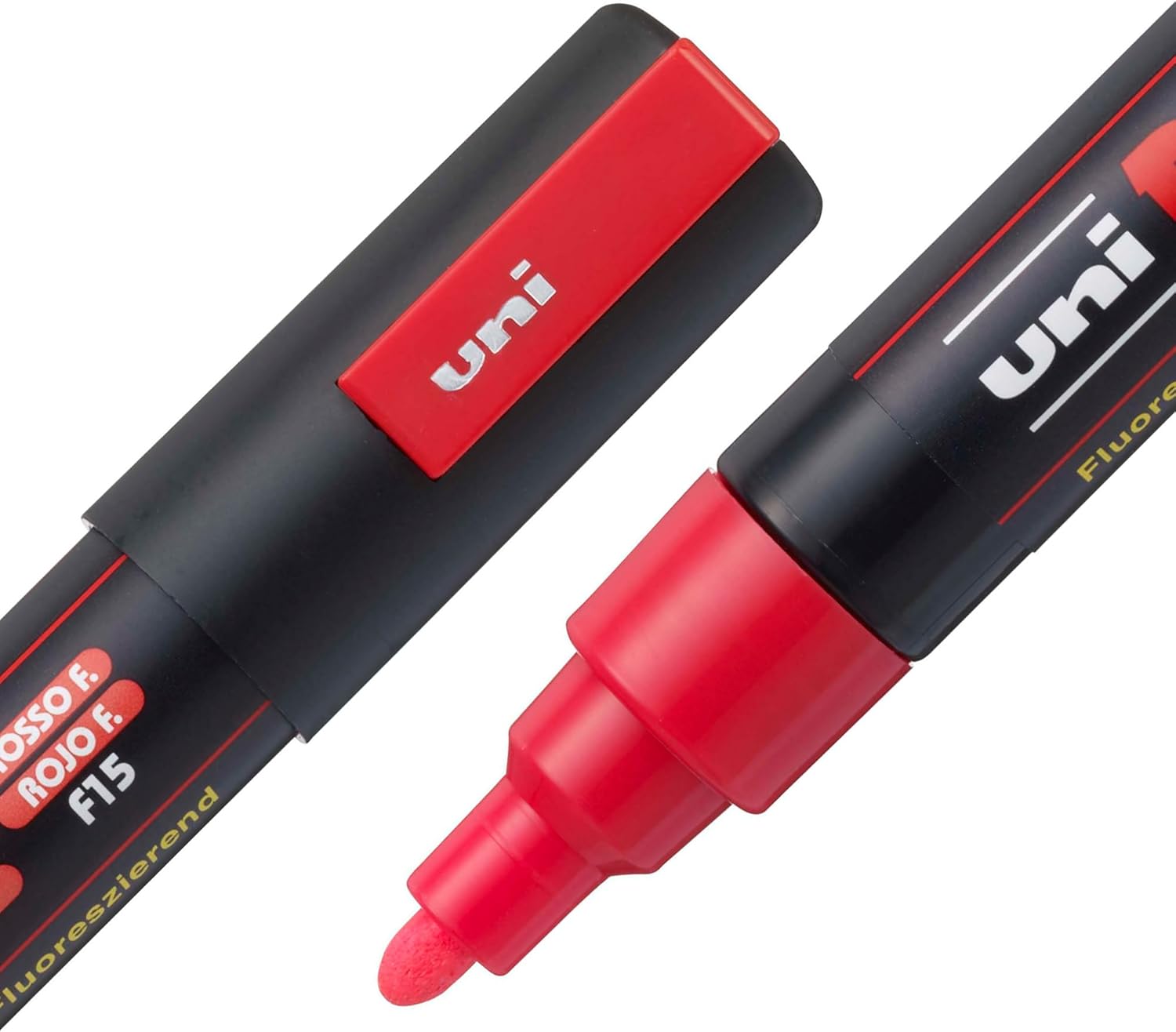 Uni Posca - Uni Posca Verfmarker PC5M Neon Rood - conische punt 25 mm