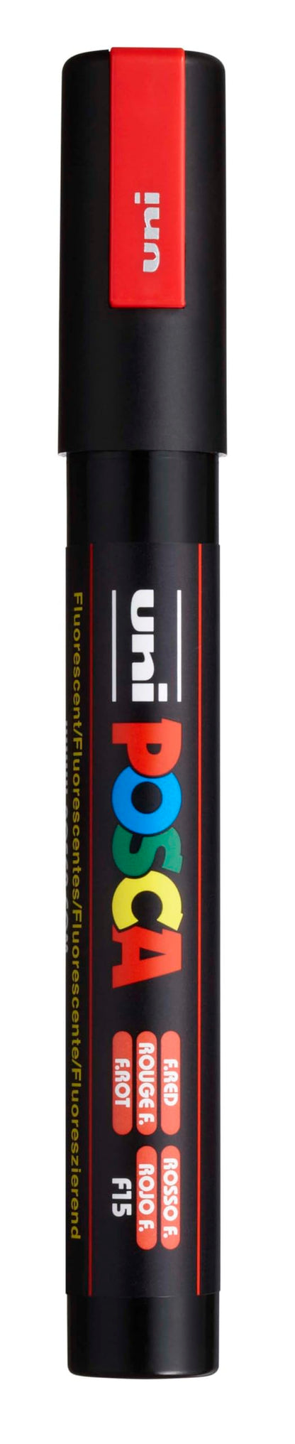 Uni Posca - Uni Posca Verfmarker PC5M Neon Rood - conische punt 25 mm