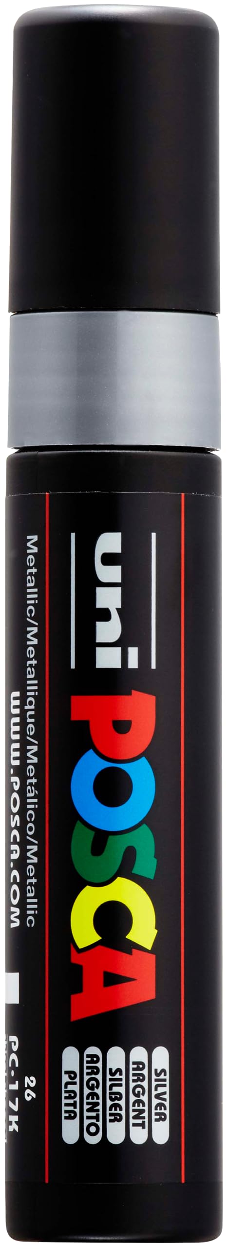 Uni Posca - Uni Posca Verfmarker 17K Zilver - Blokpunt 15mm