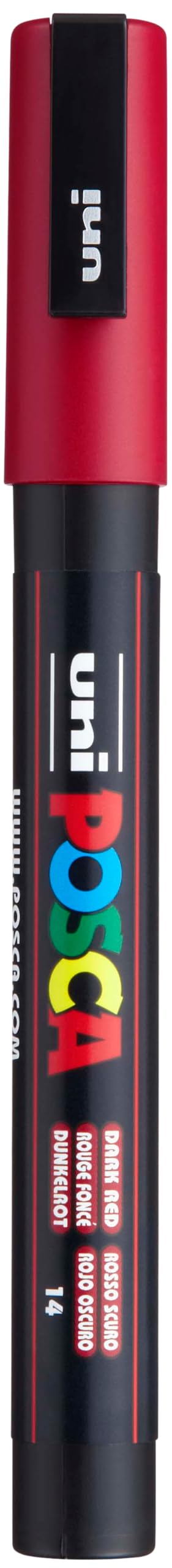 Uni Posca - Uni Posca PC3M Verfmarker Donkerrood - ronde punt tot 13 mm