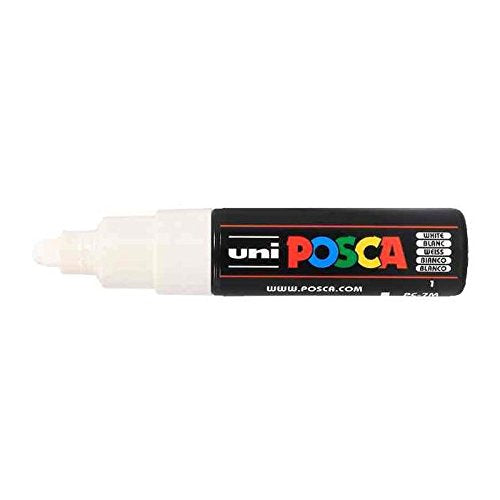 Posca PC7M BL Set van 3 Conische Broad Tip Markers, Wit