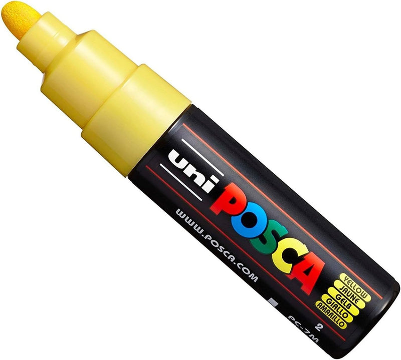 Uni Posca - Uni Posca Verfmarker 7M Geel - conische punt 45mm