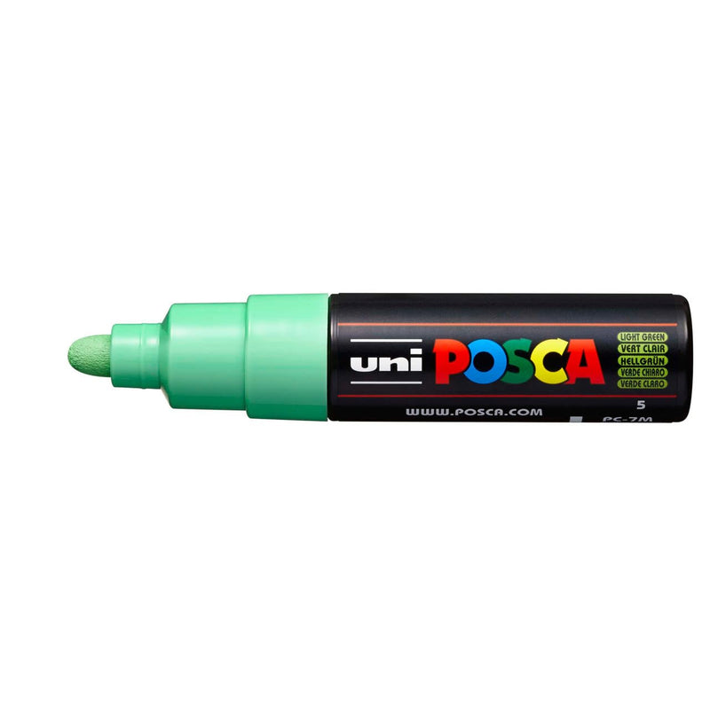 POSCA marker, breed, conisch, PC7M, VC lichtgroen, 12 stuks