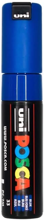 Uni Posca - Uni Posca Verfmarker 7M Blauw - conische punt 45mm