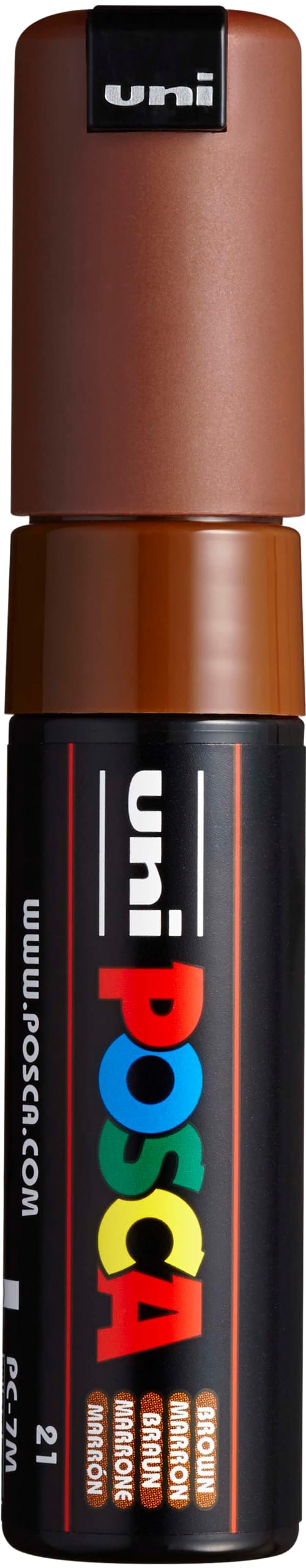 Uni Posca - Uni Posca Verfmarker 7M Bruin - conische punt 45mm