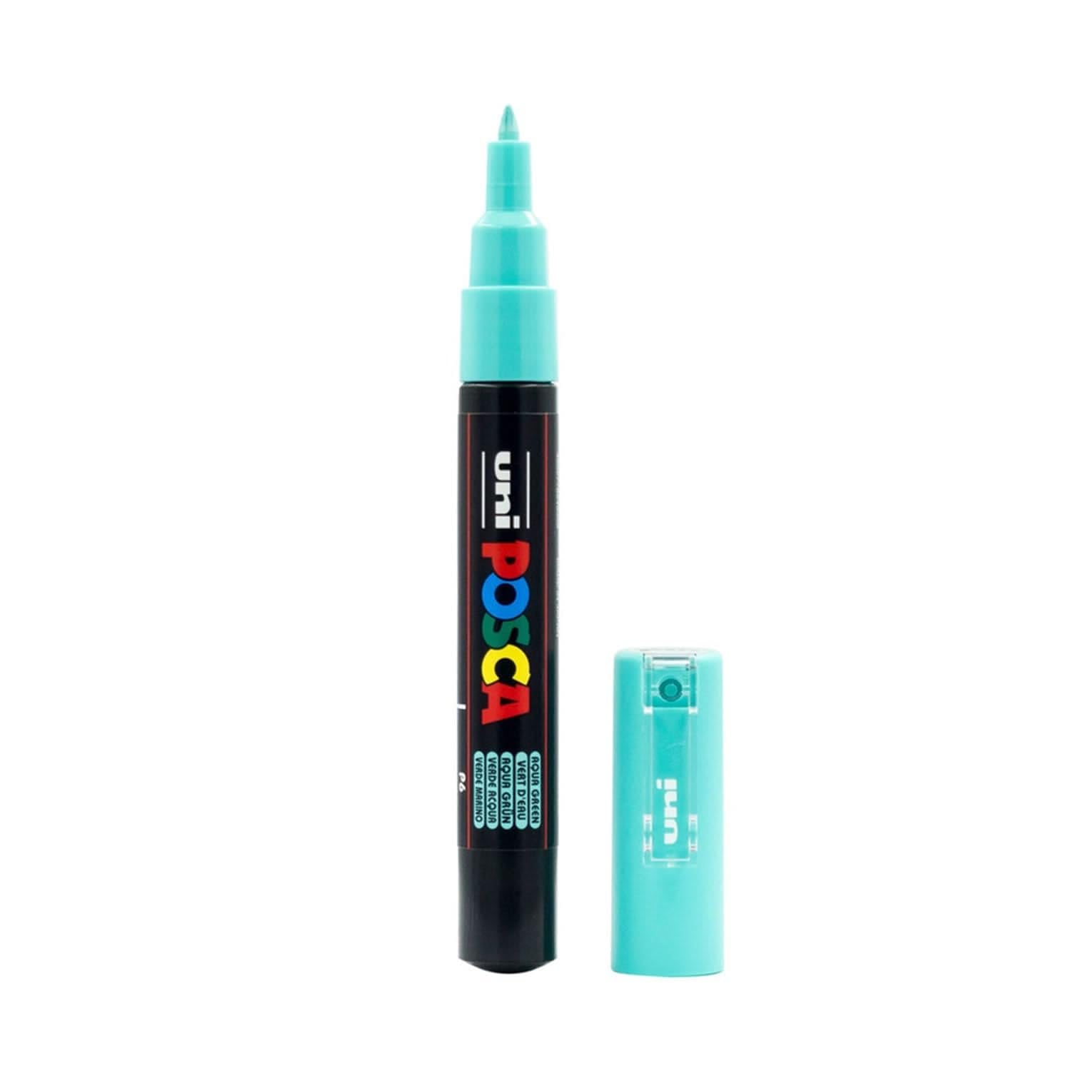 Uni Posca - Uni Posca Verfmarker 1MC Aquagroen - Conische punt - 1 mm