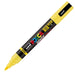 POSCA Mitsubishi Pencil PC5BR Marker, middelgroot, semi-flexibel, verf op waterbasis, alle ondergronden, geel