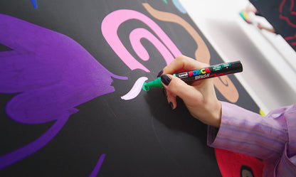 POSCA Mitsubishi Pencil PC5BR Marker, middelgroot, semi-flexibel, verf op waterbasis, alle ondergronden, bruin