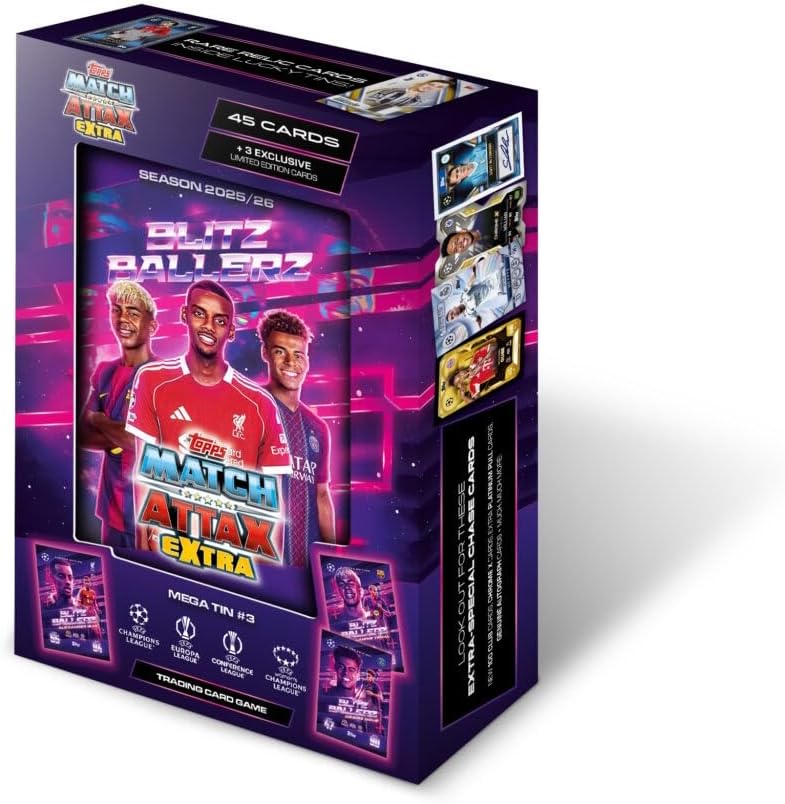 Topps UCC Match Attax Extra 2026 - Mega Tin - Goliaths - contains 48 cards including 3 Goliaths LE cards.