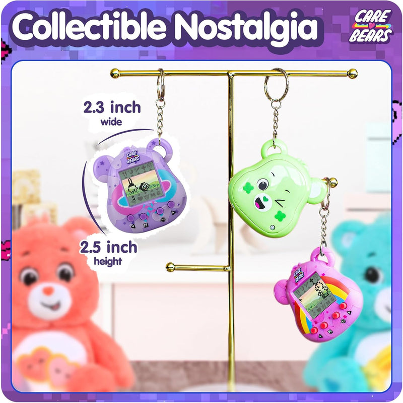 Care Bears Digital Pet - Share Bear Cyber Pet with Care Features, 1.4” inch Screen, Handheld Interactive Virtual Pets for Kids, Collectible Electronic Toy, Battery Included