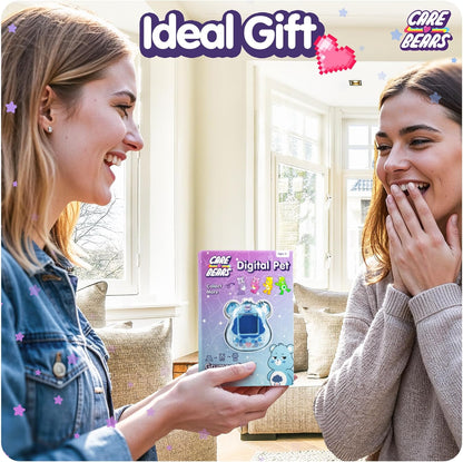 Care Bears Digital Pet - Grumpy Bear Cyber Pet with Care Features, 1.4” Inch Screen, Handheld Interactive Virtual Pets for Kids, Collectible Electronic Toy, Battery Included