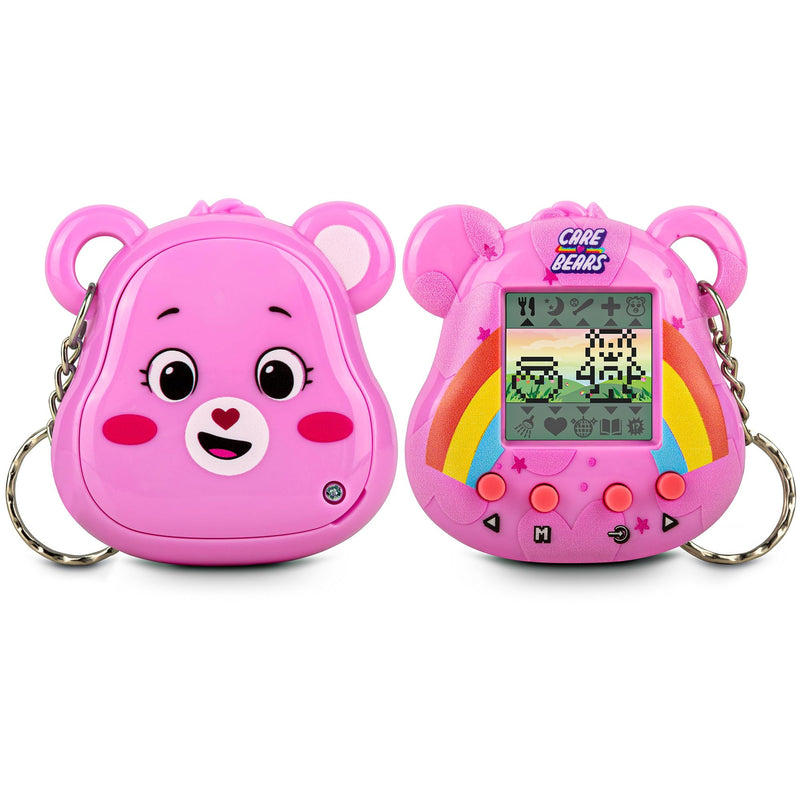 Bisounours virtuel Care Bears - Cyber-animal de compagnie Cheer Bear avec fonctions de soins, écran 1,4", animaux virtuels interactifs portables pour enfants, jouet électronique de collection, batteri