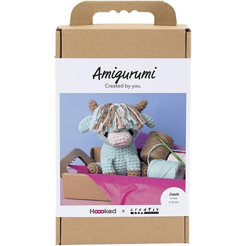 Creativ Company Amigurumi DIY haakset koe - beige, mint