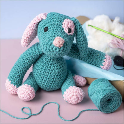 Creativ Company Amigurumi DIY haakset (puppy - pastelroze, donkerturquoise)