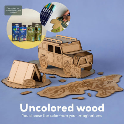 Rovers Excursion - Staycation - Houten puzzel met camper