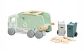 Houten Recycling Vrachtwagen Speelset, 13-delig, 24 × 14 × 11,5 cm, Groen, Educatief Speelgoed vanaf 3 Jaar